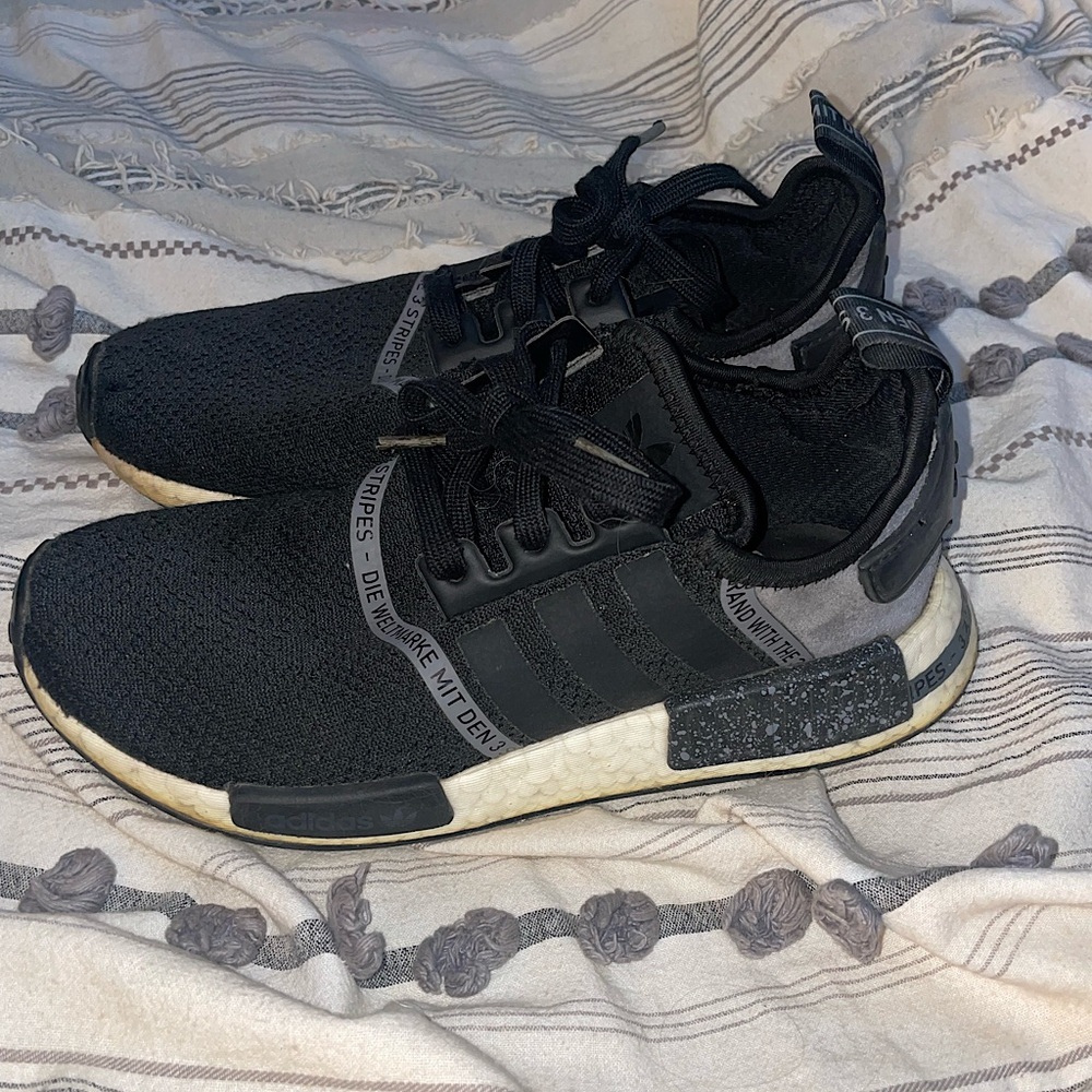 Size 6.5 black Adidas NMDs